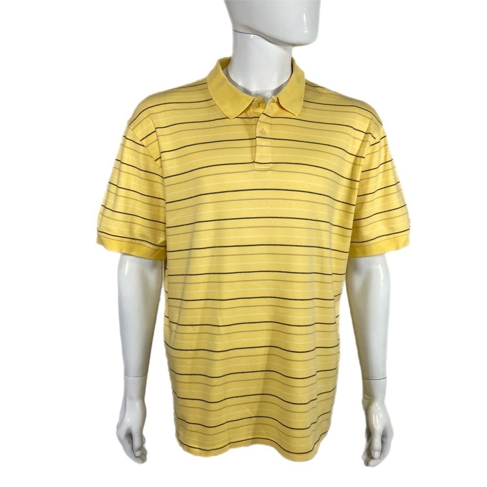 Izod Men’s Striped Yellow Men’s Polo